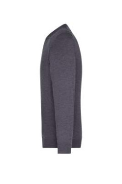 Miesten V-aukkoinen pusero, antrasiitti-meleerattu – James & Nicholson (2)