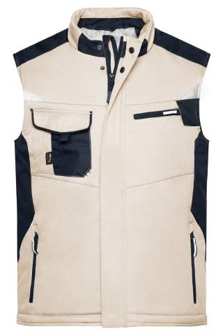 Craftsmen Softshell-liivi – STRONG, kivi/musta – James & Nicholson (1)