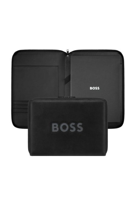 Kokouskansio vetoketjulla A4 Boss Cut Out musta & harmaa, tuotekuva (1)