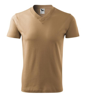 MALFINI V-neck – T-paita unisex, hiekka, S, tuotekuva (2)