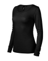 MALFINI Premium Merino Rise LS - naisten T-paita, musta