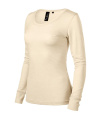 MALFINI Premium Merino Rise LS - naisten T-paita, manteli