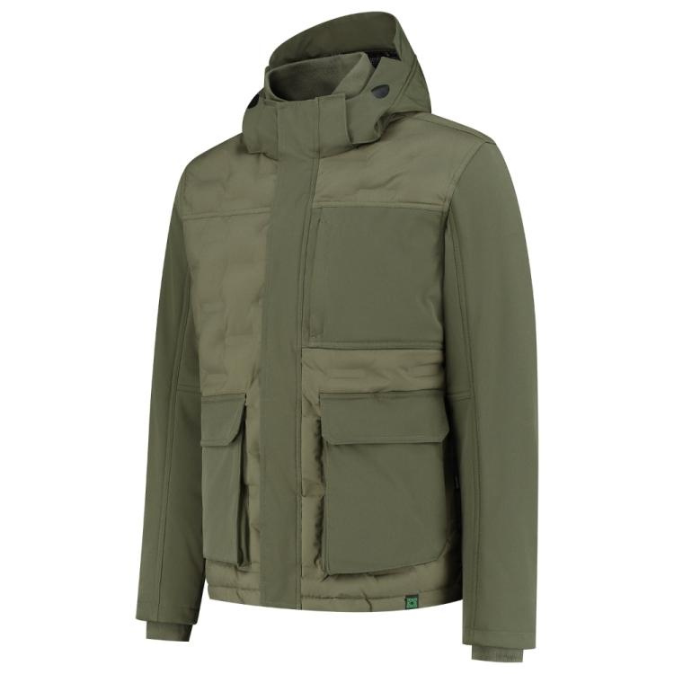 TRICORP Puffer Jacket Rewear - takki, armeija, M, tuotekuva (1)