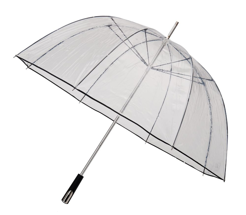 FALCONE RD-2 läpinäkyvä sateenvarjo, musta, Ø 102 cm, tuotekuva