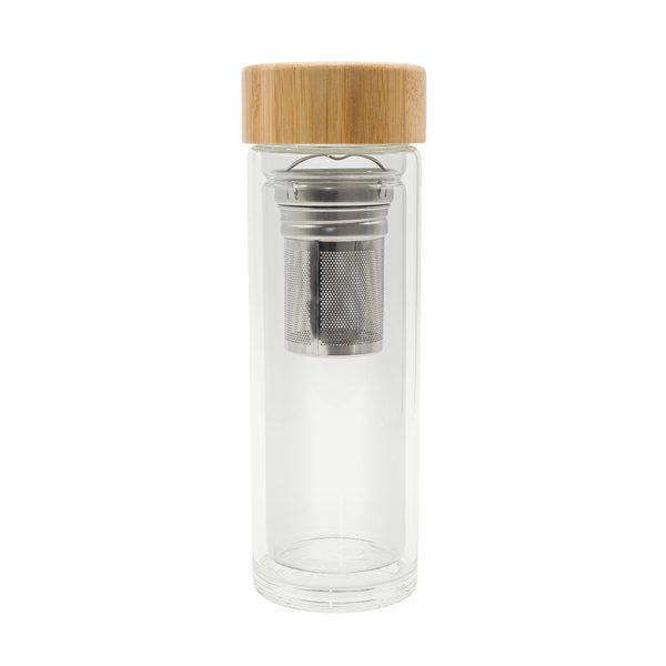 400 ml Helen kaksoisseinäinen pullo infuusiolaitteella, väritön, tuotekuva (1)