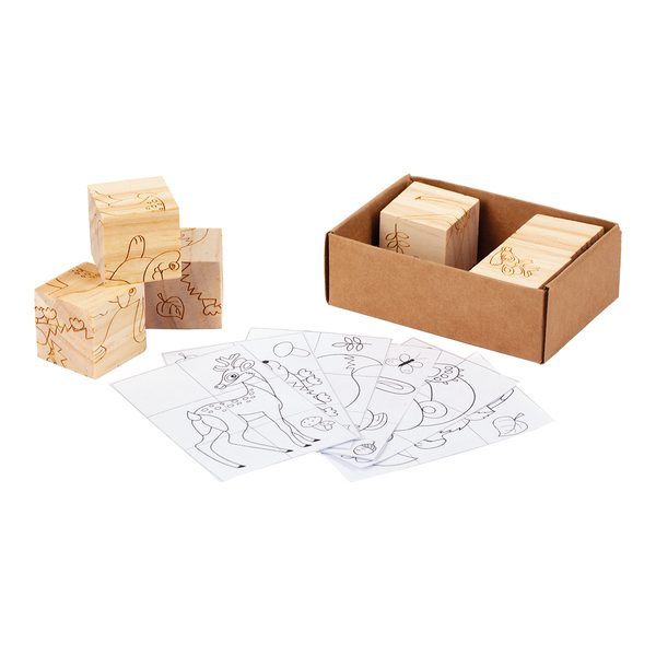 Animal World -puupalikat, beige, tuotekuva (1)