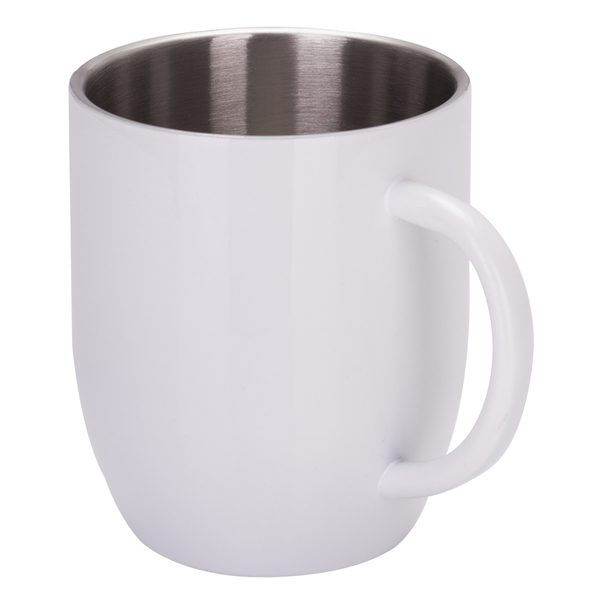 350 ml Day Alis -teräsmuki sublimaatiopinnoitteella, valkoinen, tuotekuva (1)