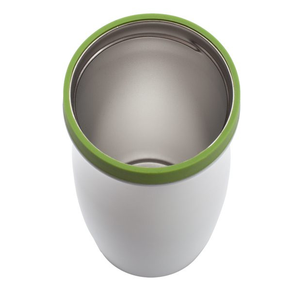 390 ml Viki-termosmuki, vihreä/valkoinen, tuotekuva (1)