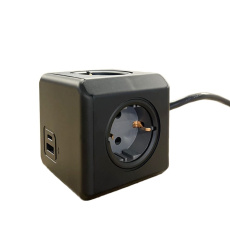 PowerCube Extended USB A+C – jatkojohto USB-porteilla