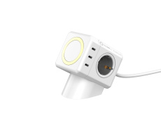 PowerCube Extended USB PD 3A+3C 80W Magnetic Wireless – jatkojohto USB-porteilla