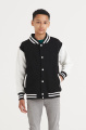 Just Hoods lasten yliopistotason collegepaita, kirkkaanpinkki/valkoinen