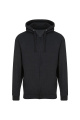 Just Hoods vetoketjullinen huppari, Mustaa savua