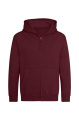 Just Hoods lasten vetoketjullinen huppari, Burgundi