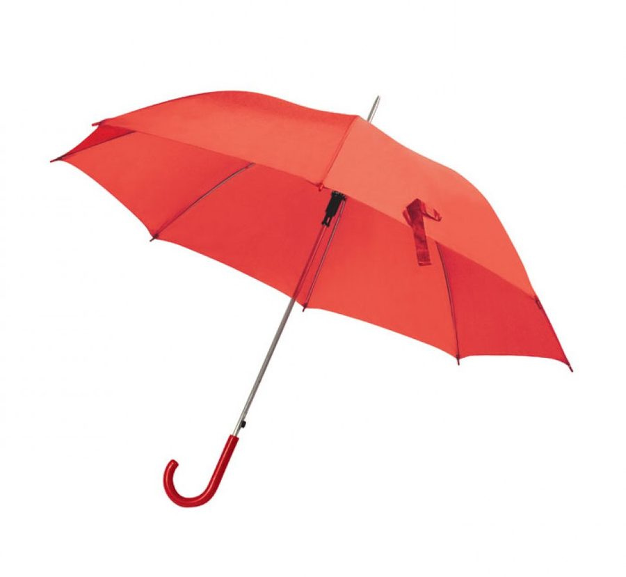 Sateenvarjo punainen PVC-kahva punainen d=106 cm, tuotekuva (1)