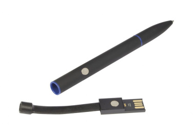 Kuulakärkikynä USB musta kumitettu runko, tuotekuva (2)