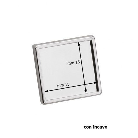 Neliönmuotoinen rintaneula 18 × 18 syvennys 15,2 × 15,2 mm, tuotekuva (1)