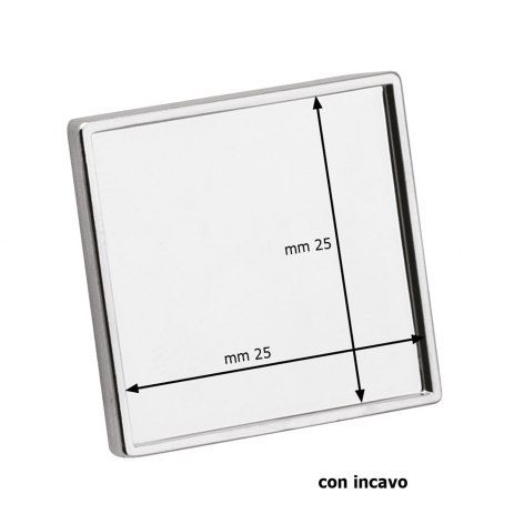 Neliönmuotoinen rintaneula 28 × 28 syvennys 25,2 × 25,2 mm, tuotekuva (1)