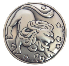 Leijonan eläinradan tunnus - halkaisija 30 mm