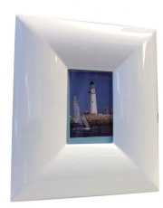 Valokuvakehys valkoinen pyöreä - 90 × 130 mm