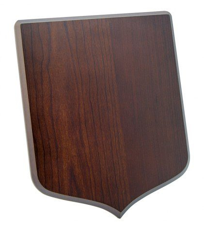 Pähkinäpuukuvioitu MDF-palkintolaatta, 210 × 260 × 15 mm, tuotekuva (1)