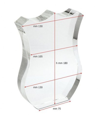 Kristallipalkintopokaali K9 mm 180 × 130 × 30, tuotekuva (2)