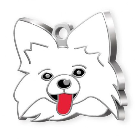 Koiran nimilaatta papillon valkoinen, tuotekuva (1)