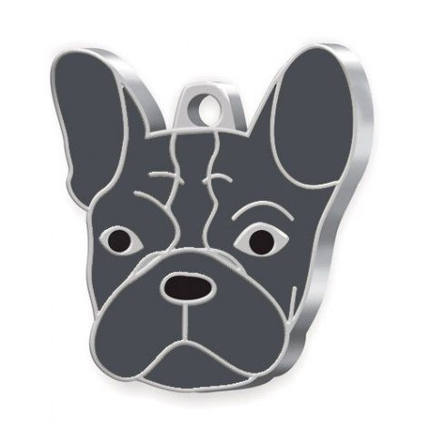 Koiran nimilappu bulldog ranskan harmaa, tuotekuva (1)