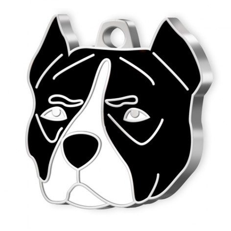 Koiran nimilaatta pitbull musta, tuotekuva (1)