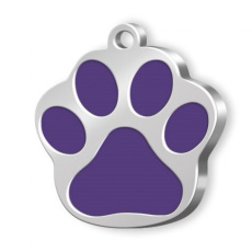 Lemmikin nimilaatta iso tassu violetti