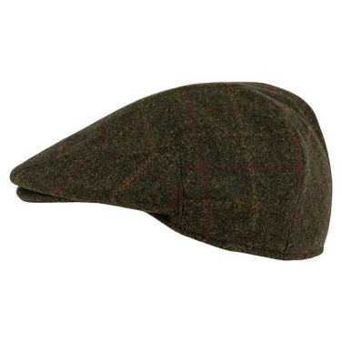 Villasekoitteinen flat cap -lippis, tummanoliveja – Jack Pyke (2)