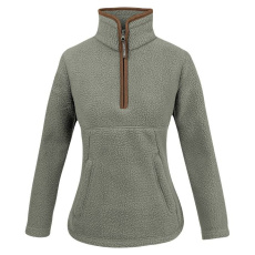 Naisten puolivetoketjullinen sherpa-fleecepaita, väri Sage