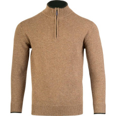 Ashcombe 100% lampaanvillaa, vetoketjullinen ohranvärinen neulos