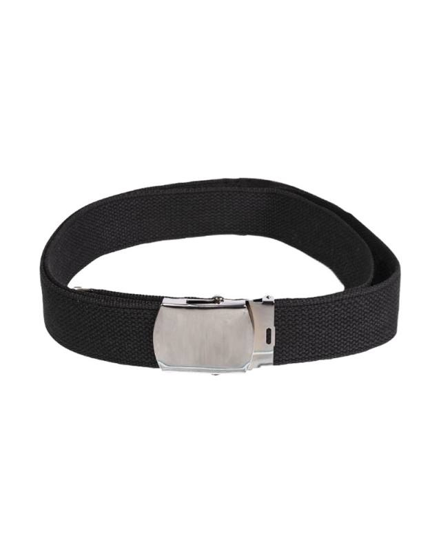 US housuvyö hopeisella soljella 38MM musta – Mil-Tec (1)