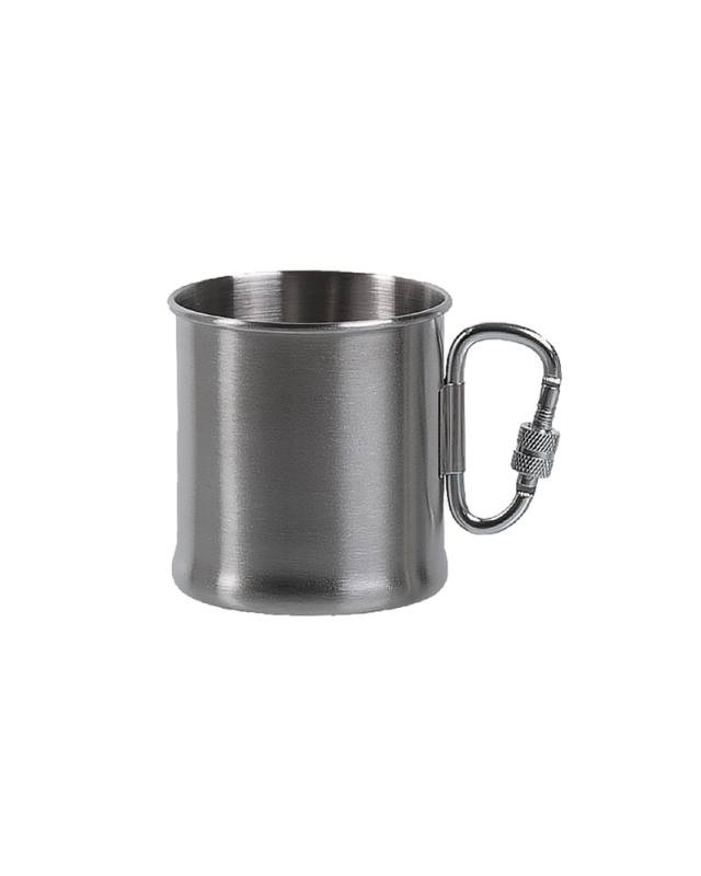 Karabiinikuppi ruostumattomasta teräksestä 250 ml tyhjä – Mil-Tec (1)