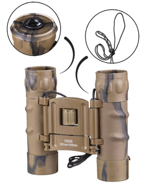 Taittuvat kiikarit, Generation II, 10 × 25 Desert – Mil-Tec (2)
