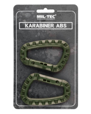 ABS-karabiinihaka (2 kpl blisterissä) Oliivinvihreä