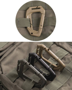 Taktinen Molle-karabiinihaka (2 kpl blisterissä), Coyote – Mil-Tec (2)