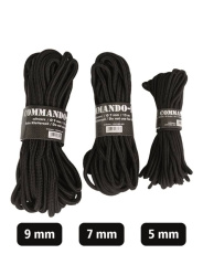 Commando-köysi musta 5 mm (15 m)