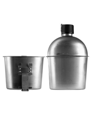 US Canteen mukilla M-1910 ruostumaton teräs (repro) – Mil-Tec (2)