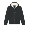 Stanley/Stella Hygger Sherpa vetoketjuhuppari (unisex), 300 g/m², musta