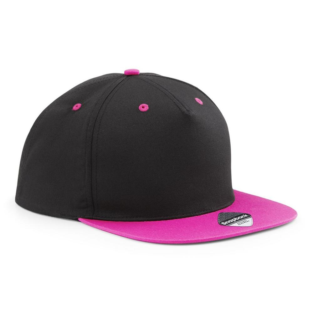 Beechfield B610C lippalakki - musta / fuksia (1)