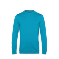 B&C WU01W collegepaita pyöreällä pääntiellä, turkoosi (Hawaiian Blue)