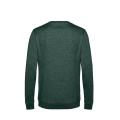 B&C WU01W collegepaita pyöreällä pääntiellä, tummanvihreä meleeraus (Heather Dark Green)