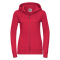 Russell 266F naisten vetoketjuhuppari, punainen (Classic Red)