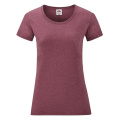 Fruit of the Loom 61-372-0 naisten T-paita, viininpunainen meleeraus (Heather Burgundy)