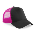 Beechfield B640 verkkolippalakki, musta / fuksia