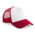 Beechfield B640 verkkolippalakki, punainen (Classic Red) / valkoinen