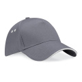 Beechfield B15C lippalakki, grafiitinharmaa / vaaleanharmaa (Oyster Grey)