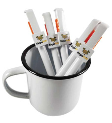 Stylo à bille en plastique avec le logo Kirgas Kriit imprimé en UV