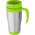 Sanibel – mug isotherme 400 ml, argenté / vert citron